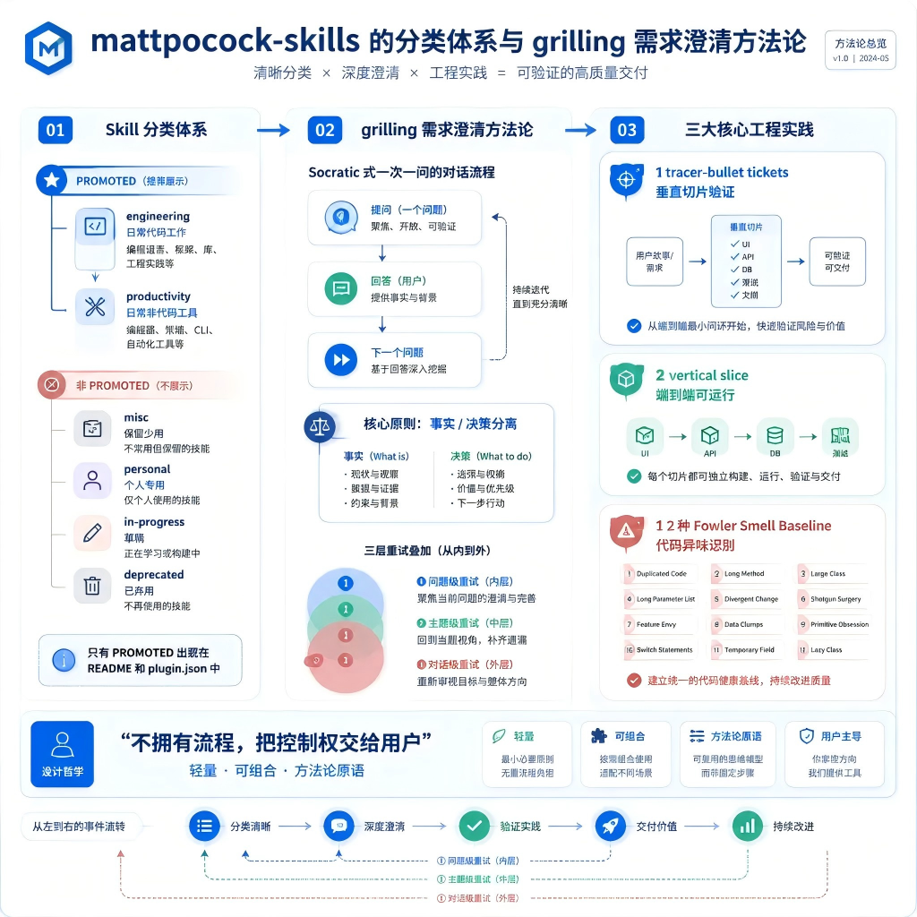 AI研发流程深度解析（五）：mattpocock-skills深度拆解——小而可组合的工程师技能